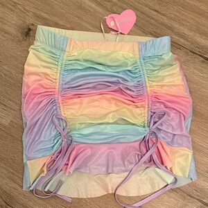 Sugar Thrillz Pastel Rainbow Mini Skirt